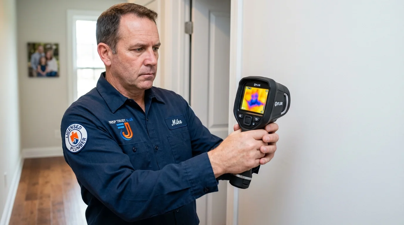 Thermal imaging leak detection by Johns Plumbing LLC in Locust Valley